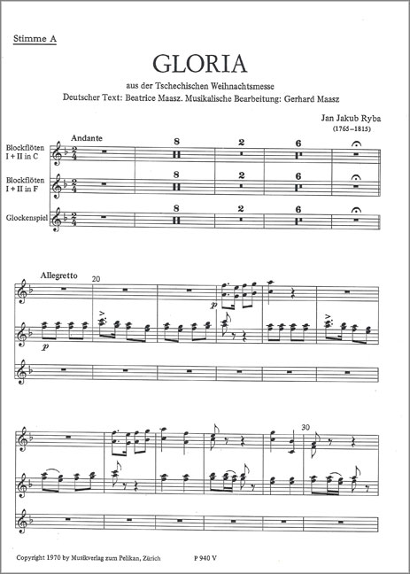 Gloria für 3 gemischte Stimmen