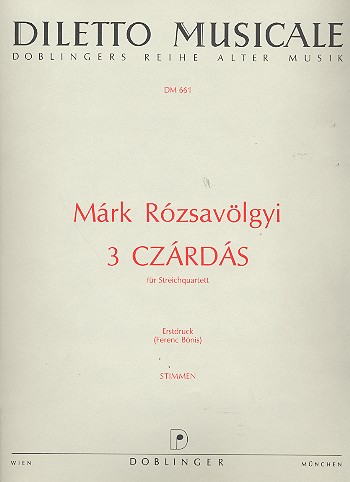3 Csardas für streichquartett