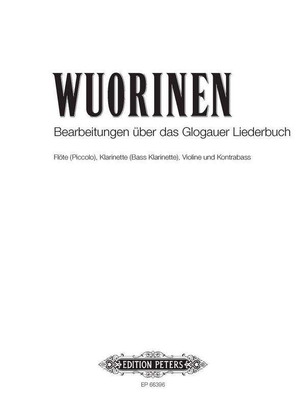 Bearbeitungen über das Glogauer Liederbuch