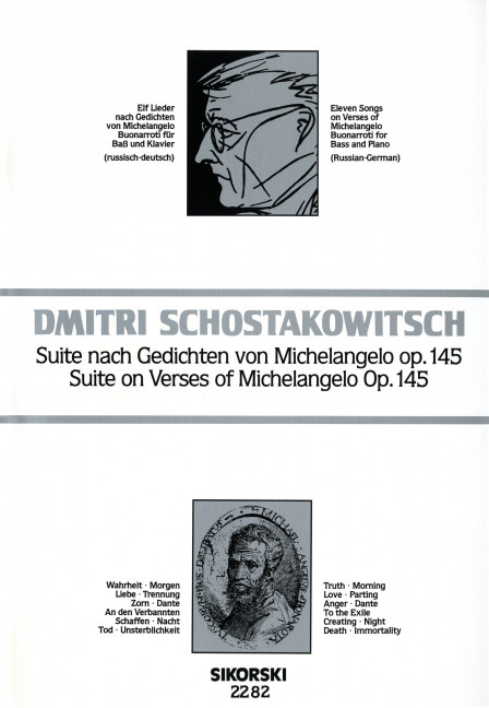 Suite nach Gedichten von Michelangelo Buonarroti op.145