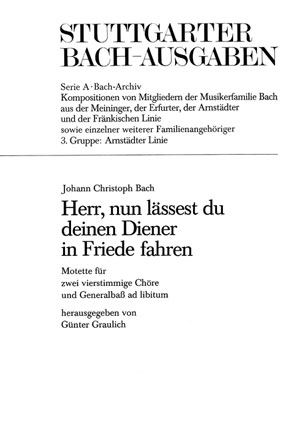 Herr, nun lässest du deinen Diener in Friede fahren