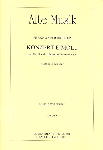 Konzert e-Moll für Flöte, Streicher und Bc