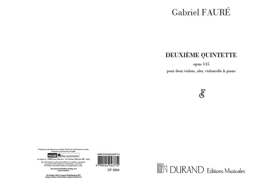Quintette op.115,2 pour 2 violons