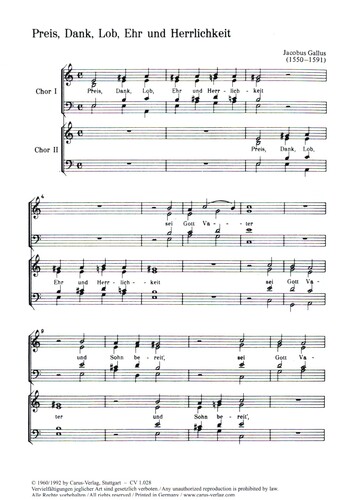 Preis, Dank, Lob, Ehr und Herrlichkeit