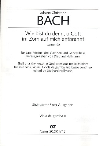 Wie bist du denn o Gott in Zorn auf