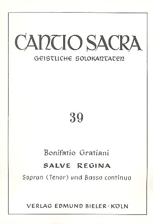Salve Regina für Sopran (T) und Bc