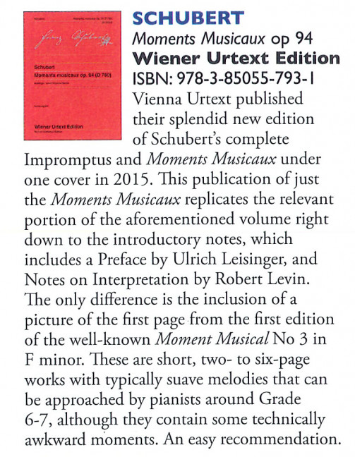 Moments musicaux op.94 D870