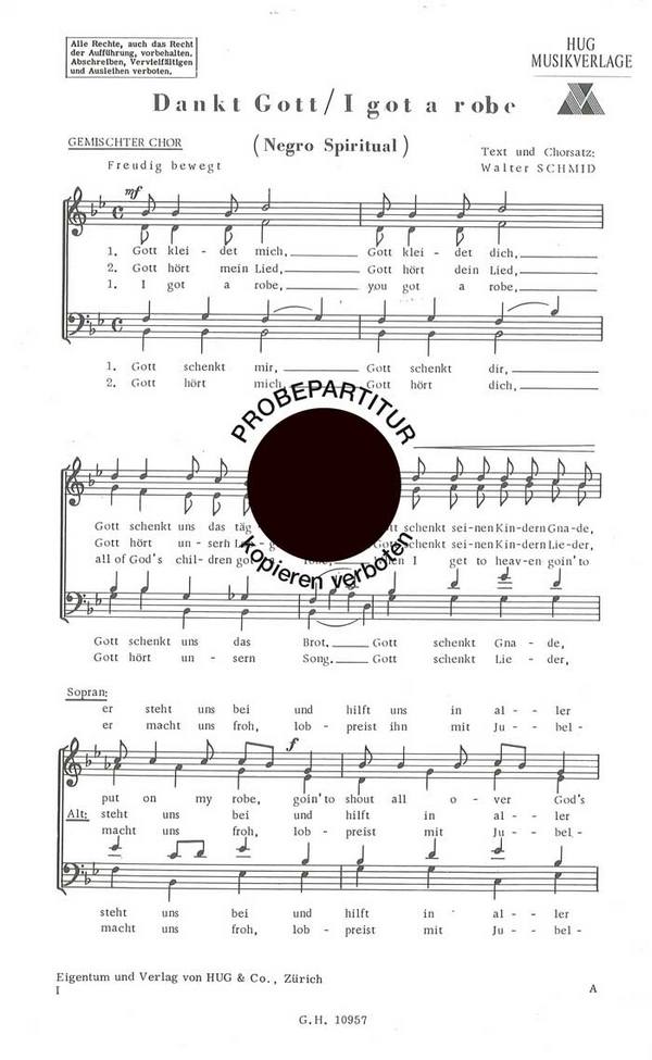 DANKET GOTT SPIRITUAL FUER