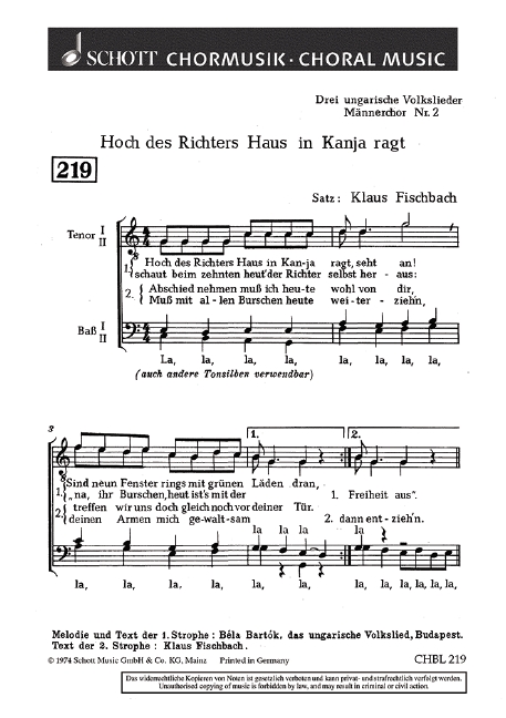 Drei ungarische Volkslieder