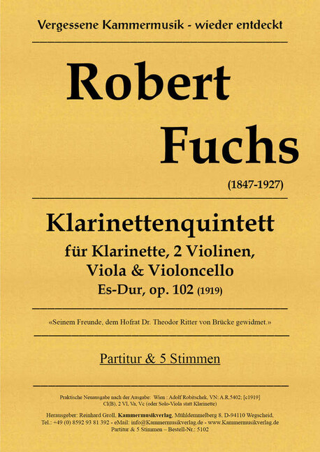 Klarinettenquintett Es-Dur op.102