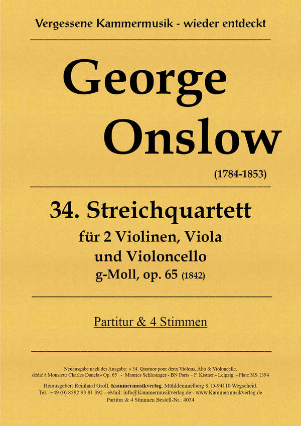 Quartett g-Moll Nr.34 op.65