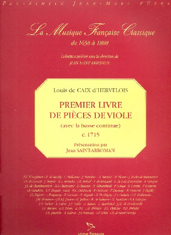Premier livre de pieces de viole avec la basse continue