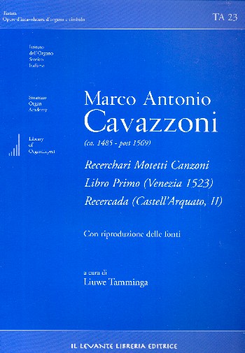 Recerchari Motetti Canzoni  Libro primo