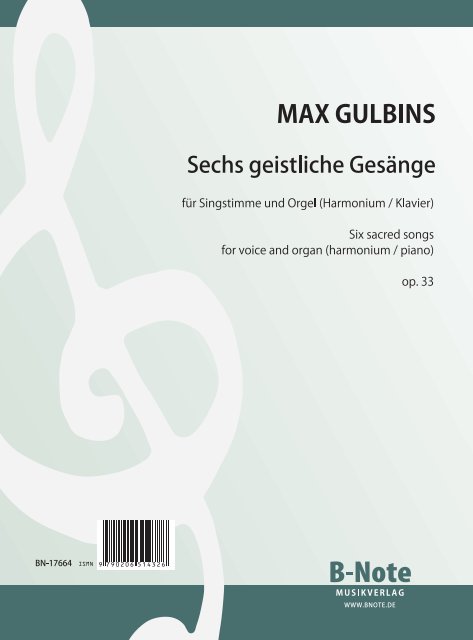 6 geistliche Gesänge op.33