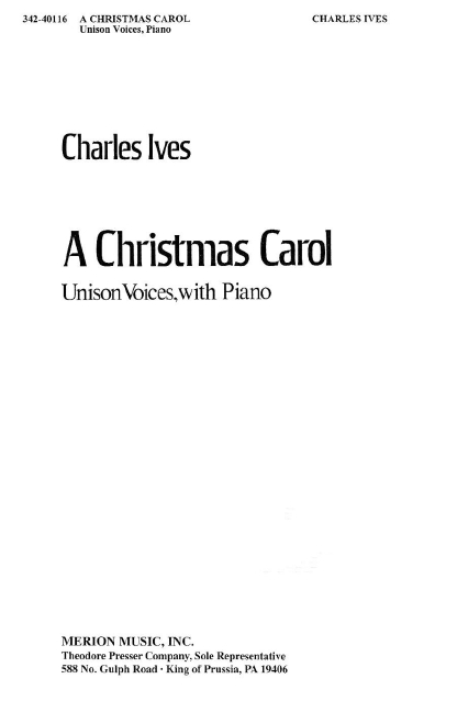 A CHRISTMAS CAROL FOR UNISON