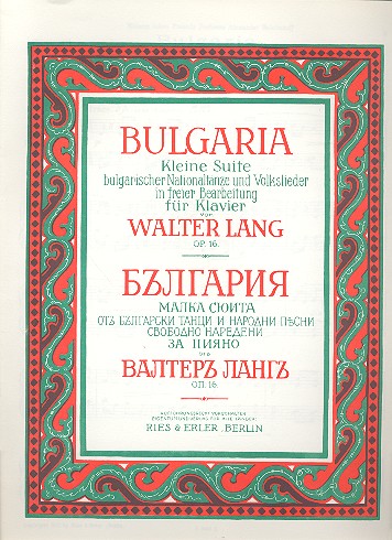 Bulgaria op.16 Kleine Suite
