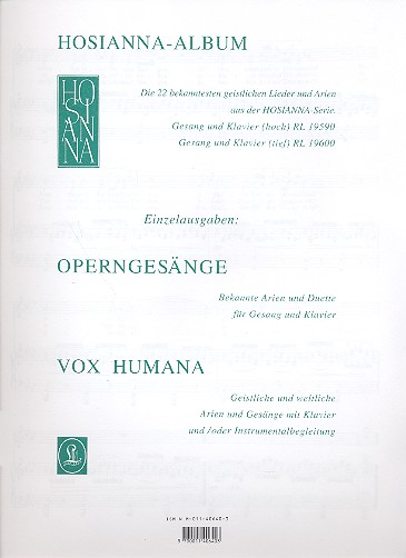 Wiegenlied (Brahms) und Ave Maria (Schubert)
