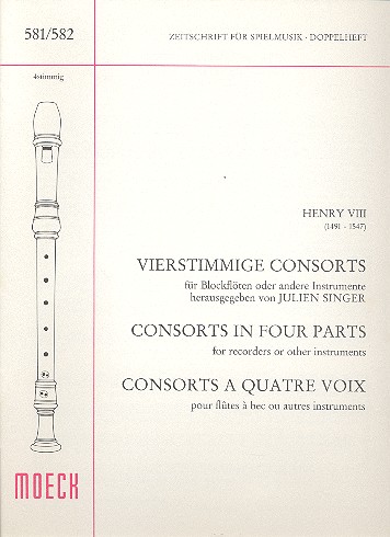Vierstimmige Consorts für Blockflöten