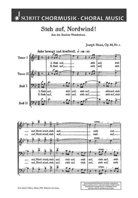 Steh auf, Nordwind! op. 66/1