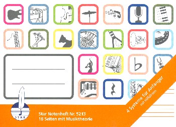 Notenheft mit Hilfslinien DIN A5 quer