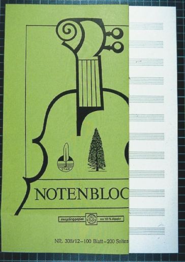 Notenblock DIN A4 hoch 12 Systeme