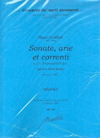 Sonate, arie et correnti op.3 vol.1