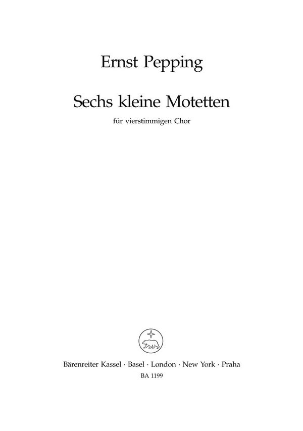 6 kleine Motetten