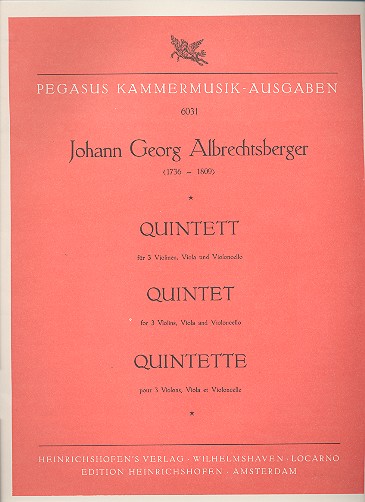 Quintett für 3 Violinen, Viola