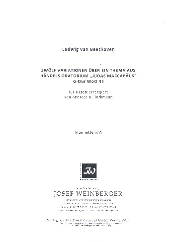 12 Variationen über ein Thema aus Judas Maccabäus G-Dur WoO45