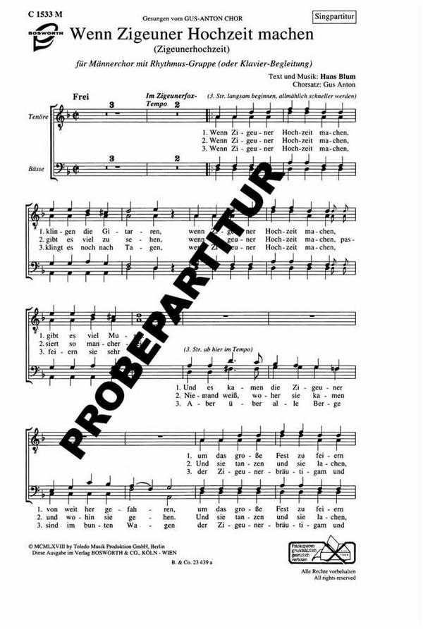 Wenn Zigeuner Hochzeit machen