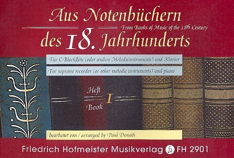 Aus Notenbüchern des 18. Jahrhunderts Band 1