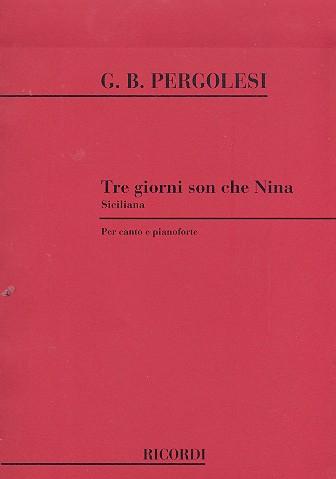 Tre giorni son che nina Siciliana