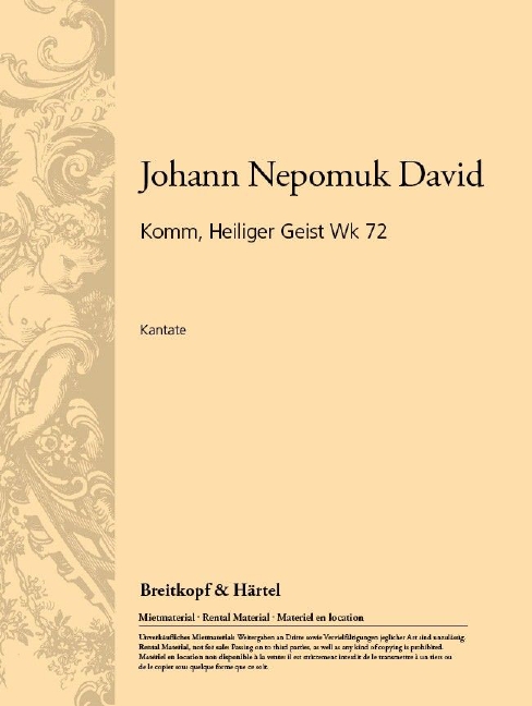 Komm Heiliger Geist Herre Gott op.72