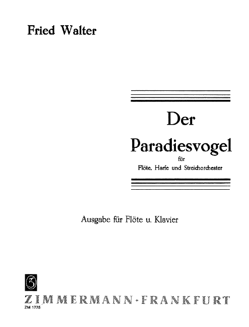 Der Paradiesvogel für Flöte und