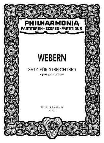 Satz für Streichtrio op.posth.