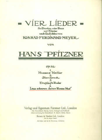 Lass scharren Deiner Rosse Huf op. 32,4
