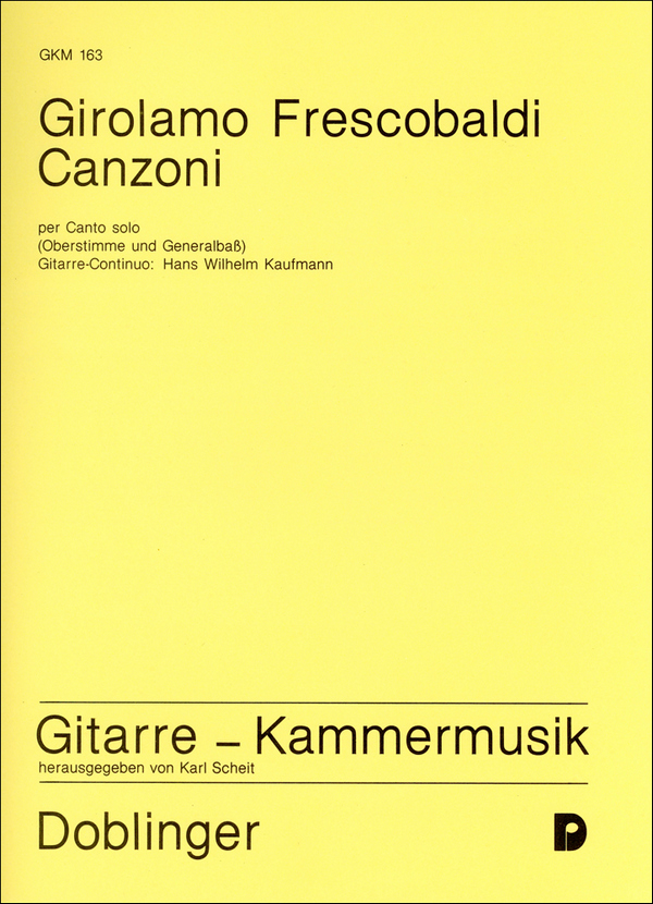 Canzoni  für 1 Oberstimme mit