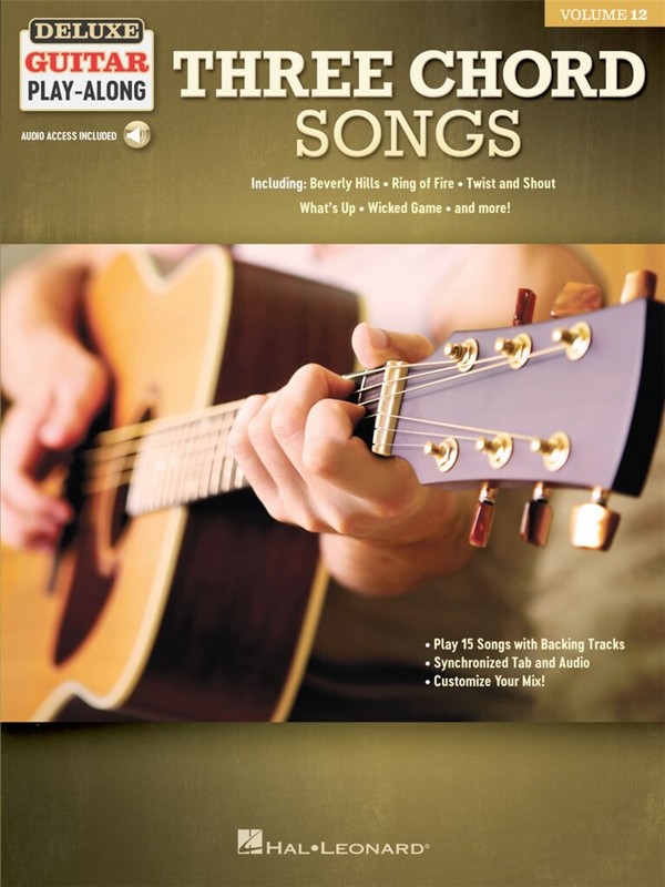 Deluxe Guitar Playalong vol.12 - Three Chord Songs (+Audio Access):