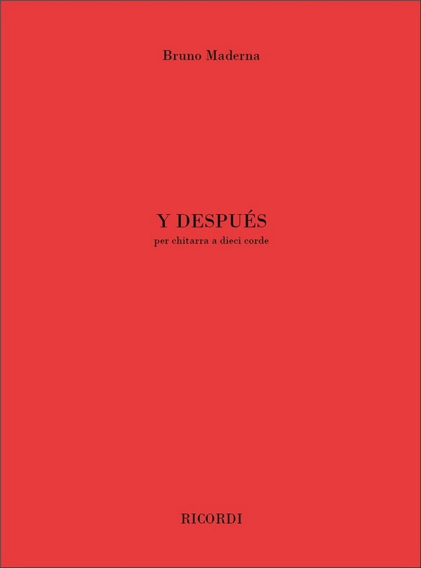 Y despues per chitarra