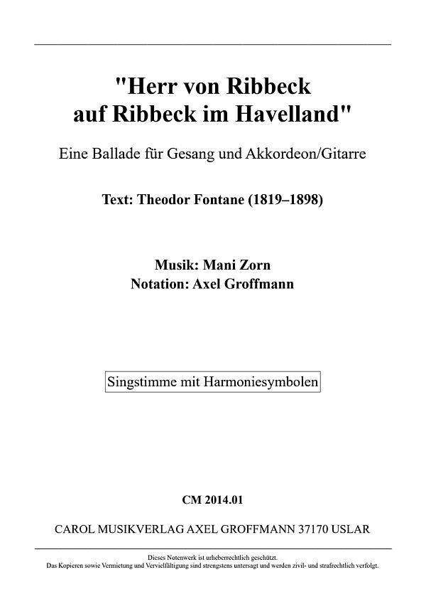 Herr von Ribbeck auf Ribbeck im Havelland