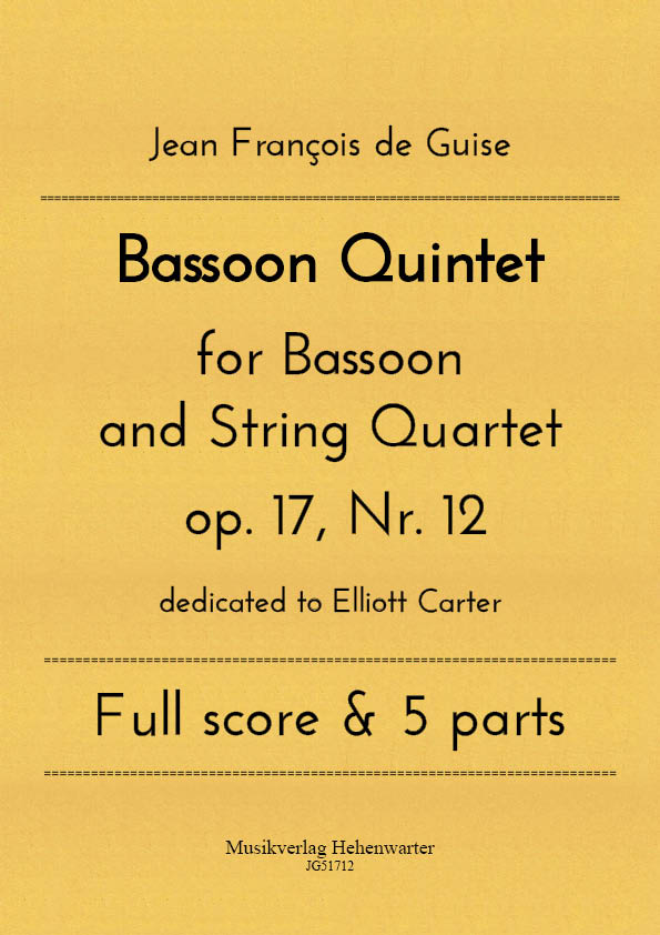 Bassoon Quintet op.17,12