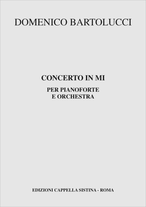 Concerto in Mi per Pianoforte e Orchestra