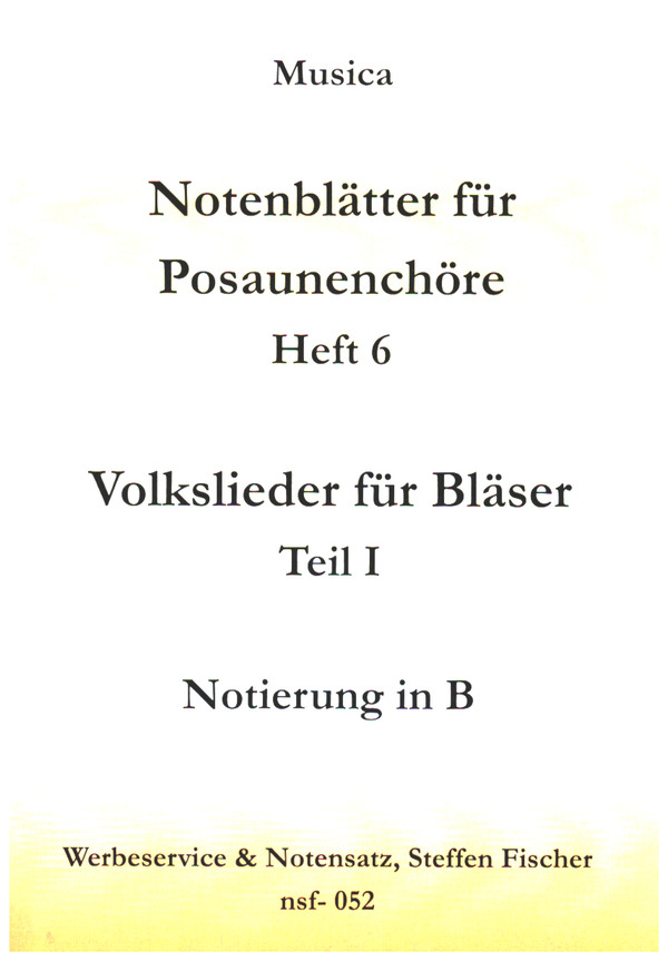 Notenblättter für Posaunenchöre Band 6