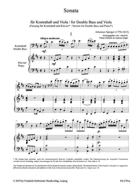 Sonate A (Fassung in C-Dur und D-Dur)