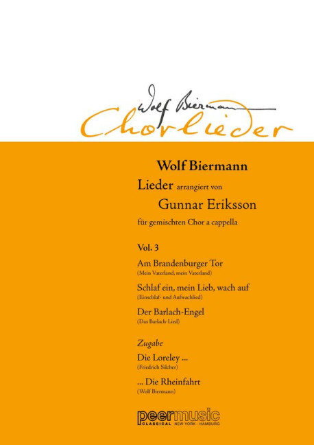 Wolf-Biermann-Chorlieder Band 3