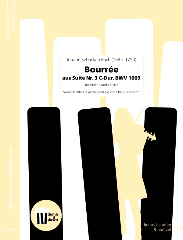 Bourrée C-Dur aus Suite Nr.3 BWV1009  (+QR-Codes)
