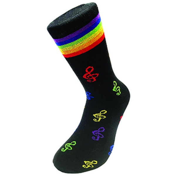Socks 'Treble Clefs' multi-coloured