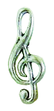 Pin Badge Pewter 'Treble Clef'