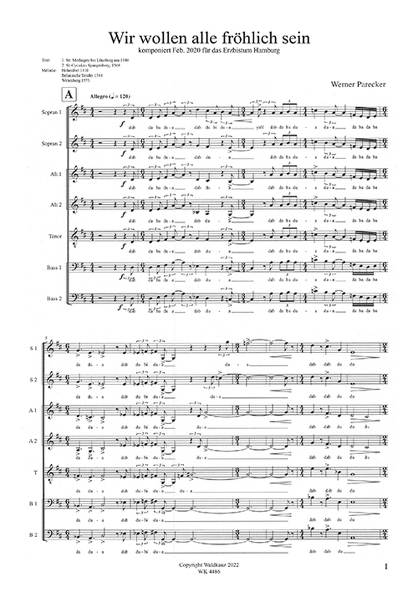 Wir wollen alle fröhlich sein