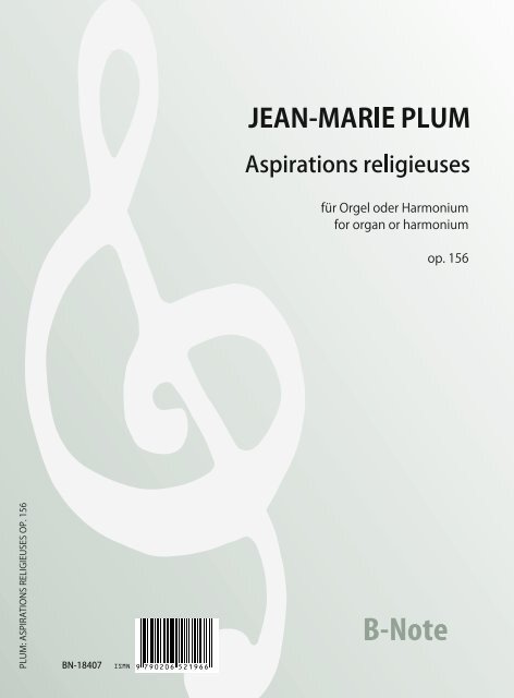 Plum, Aspirations religieuses  op.156